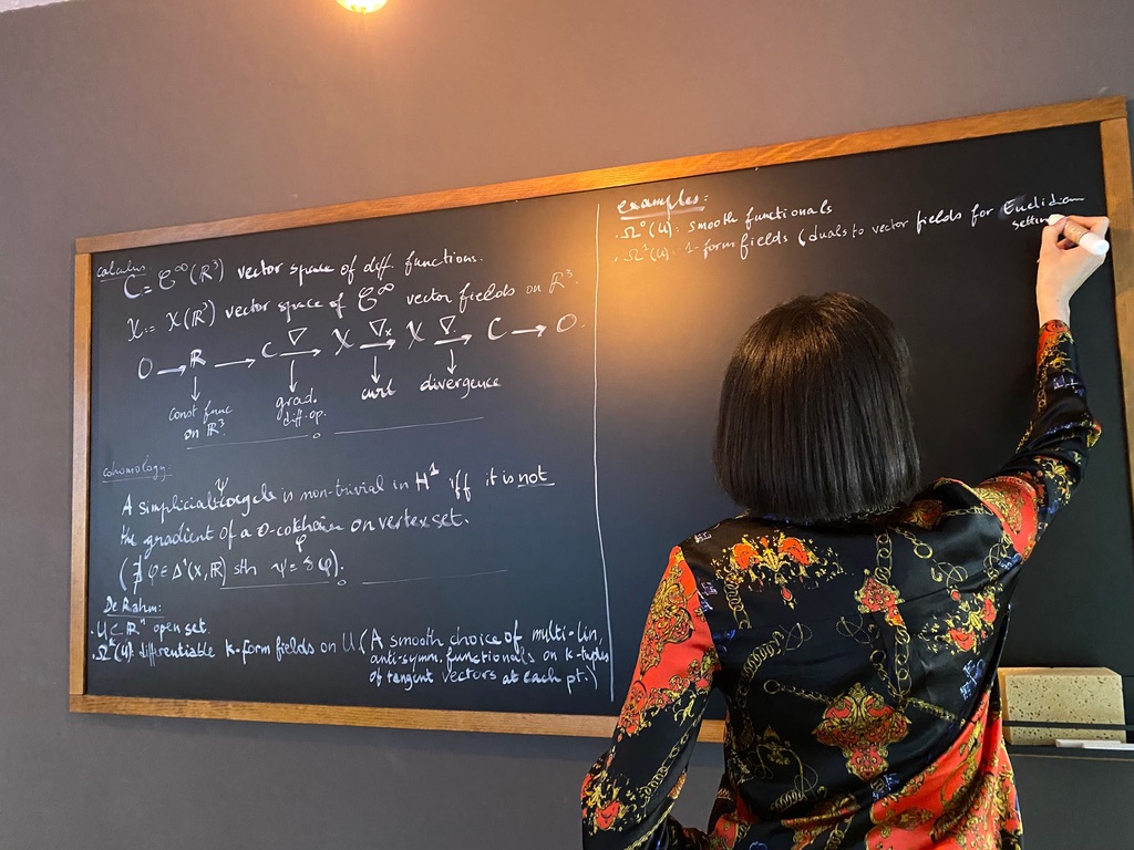 Working on advanced mathematics and differential geometry