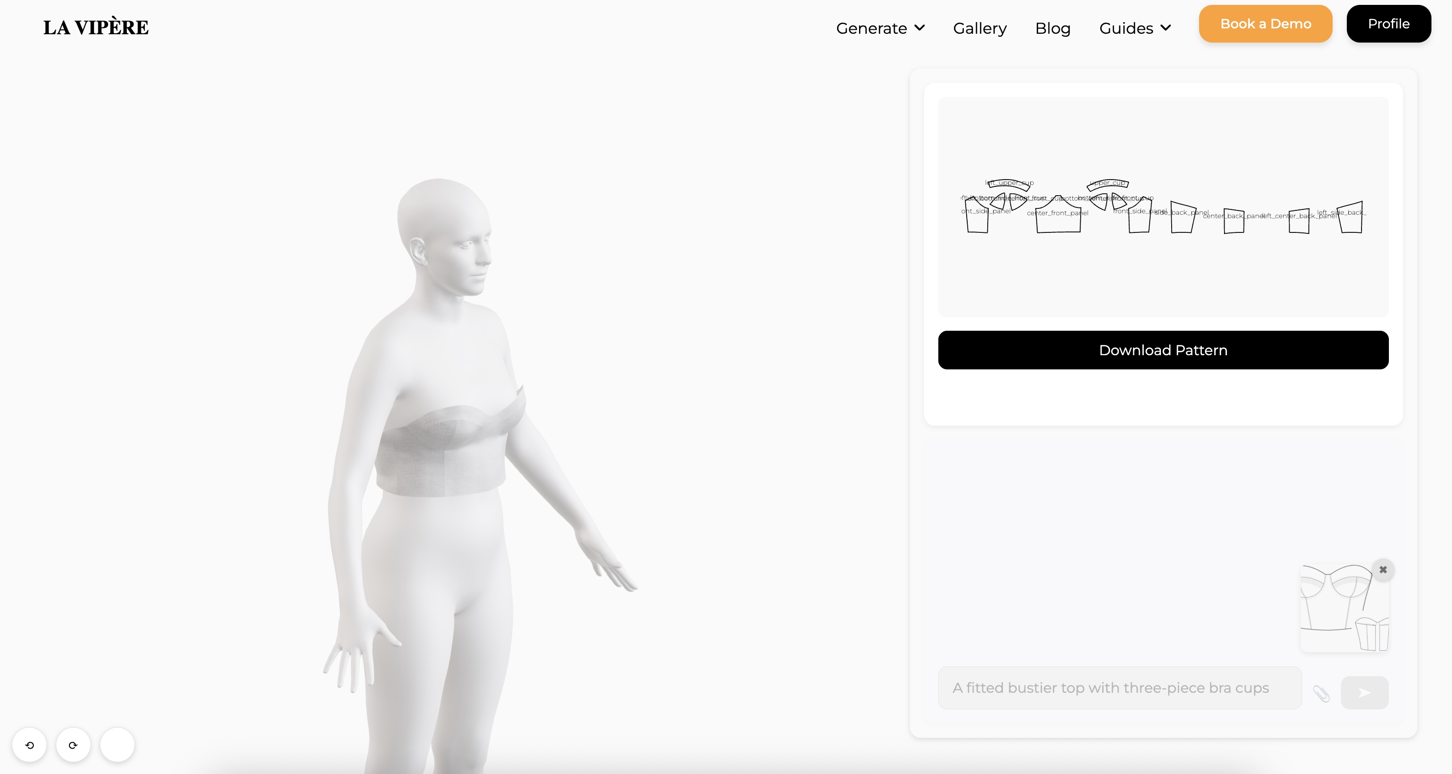 Automatic 3D Simulation - LA VIPÈRE instantly simulates patterns on avatars